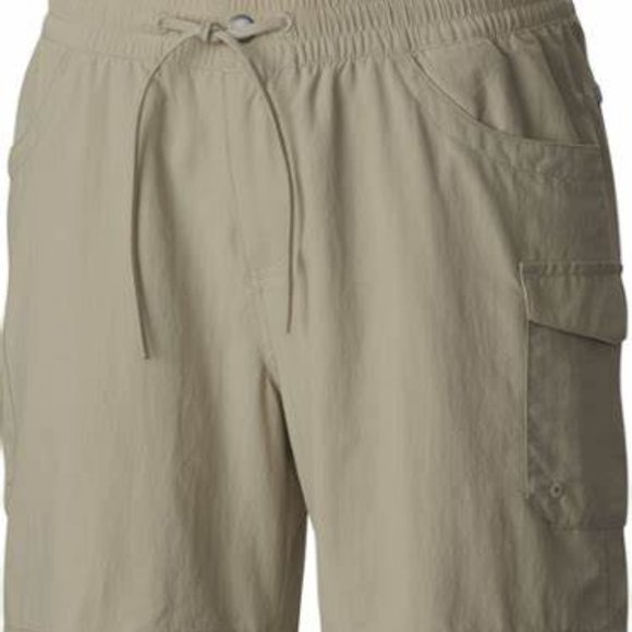 Columbia Cargo Shorts Short UPF 30 Omni Shade Size L Beige Outdoors High Rise - Picture 1 of 3